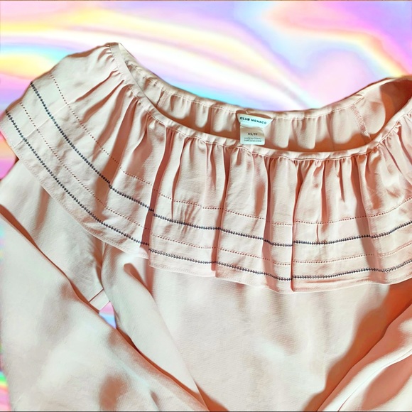 CLUB MONACO RUFFLE TOP - Picture 3 of 3